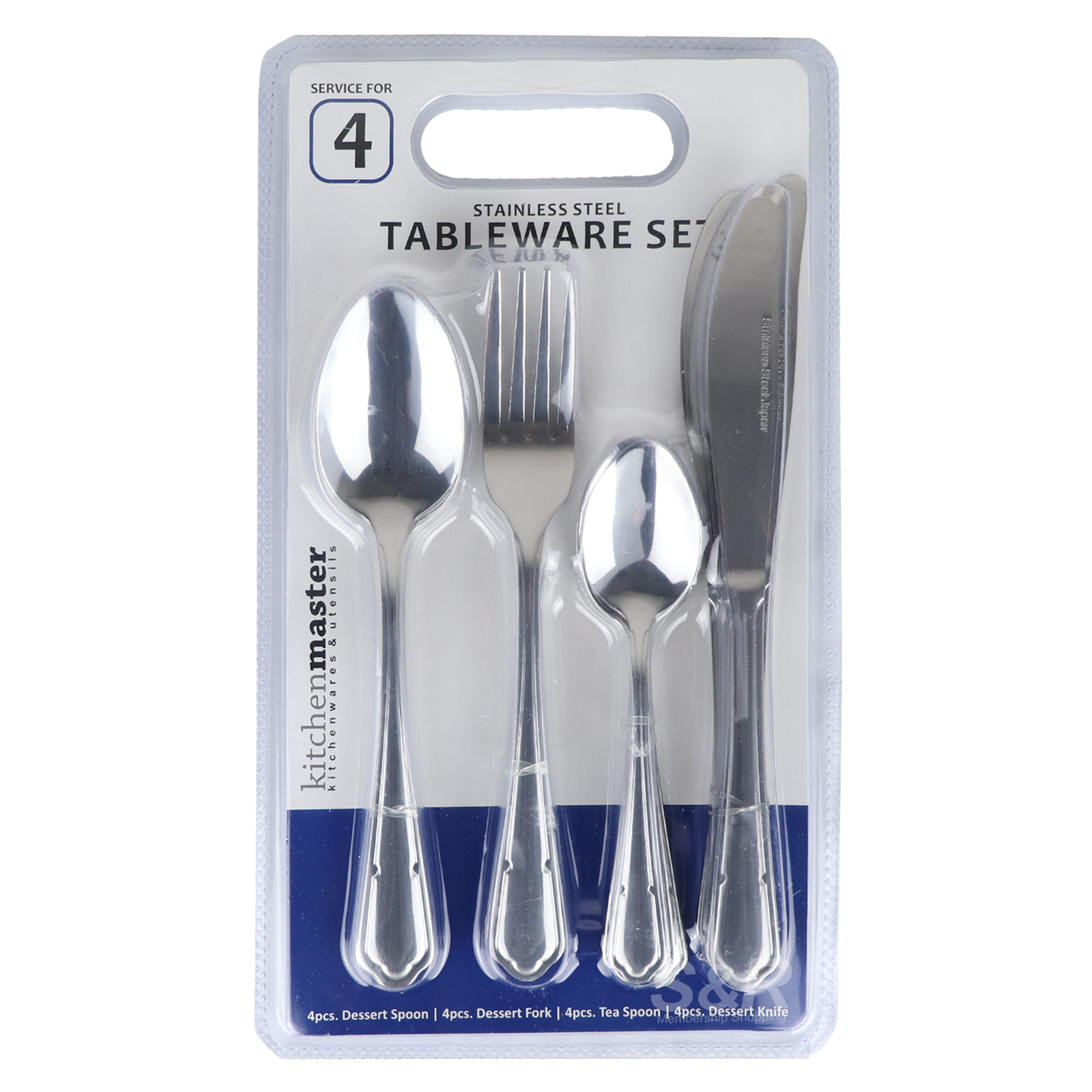 Kitchen Master Stainless Steel Tableware Set  Service For 4